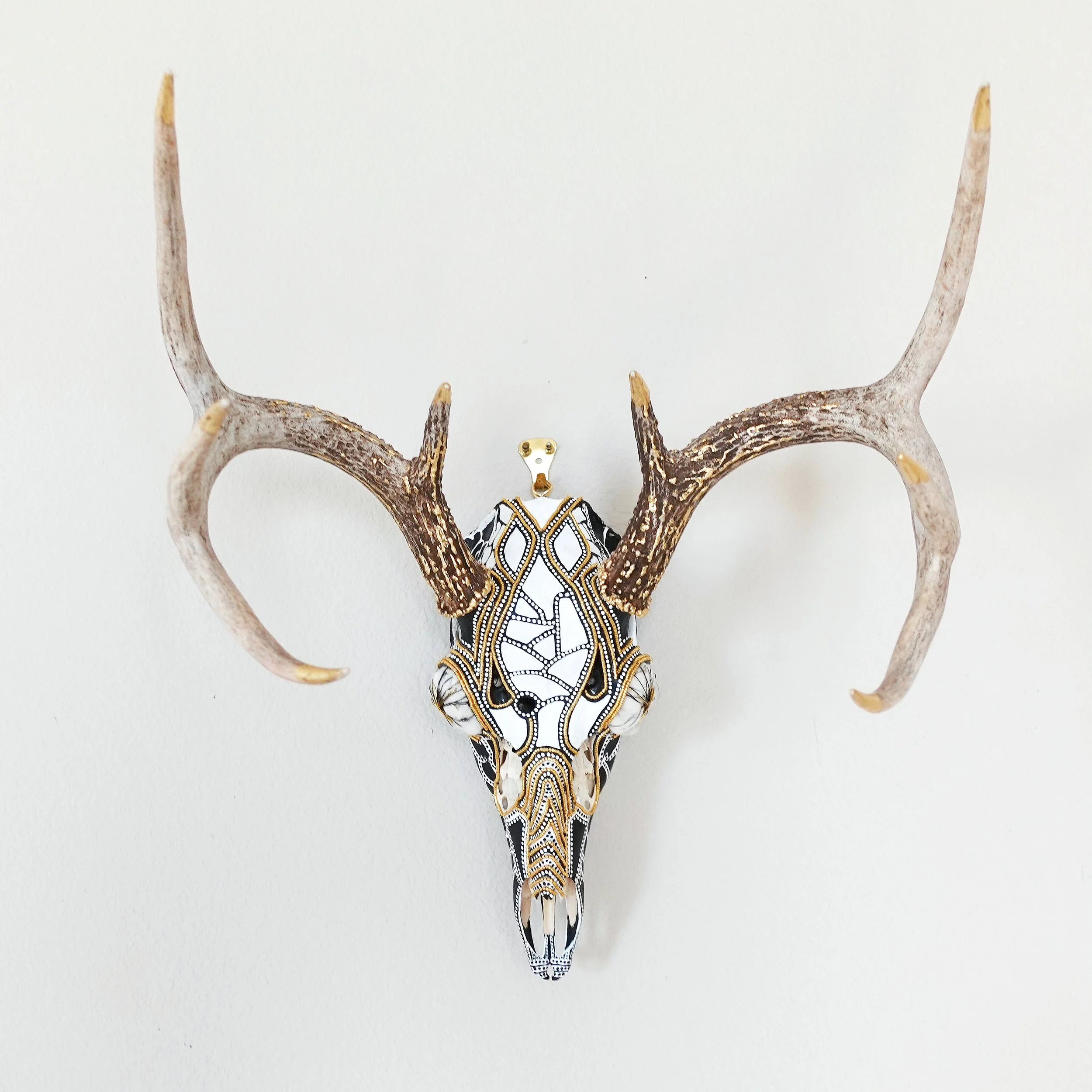 Bring Magic Home: El Olvidado Intricately Adorned Deer Skull by